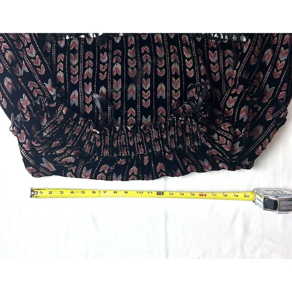 Miss Me Womens Medium Renaissance Bohemian Hippie Retro Velvet Tassel Trim Top‎ - Picture 5 of 9